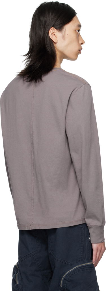 T-shirt Eckhaus Latta Eckhaus Latta Lapped Long Sleeve T-Shirt Grå | 302-EL-PF25-SK, 2