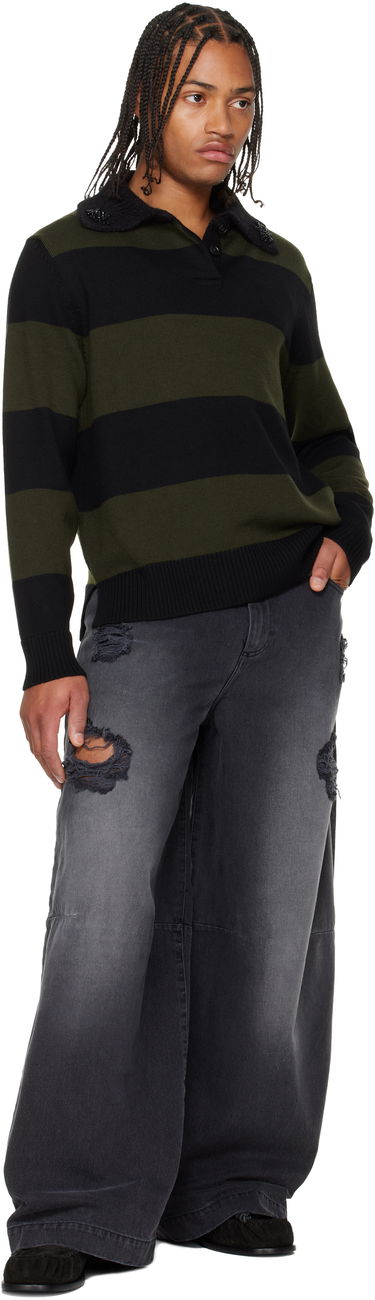 Jeans Simone Rocha Simone Rocha Embellished Wide Leg Puddle Jeans Svart | 4162B 1239D, 3