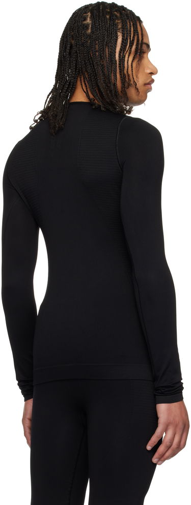 T-shirt Rick Owens Rick Owens Hollywood Active Knit Long Sleeve T-Shirt Svart | RU01E5691 KSP, 2