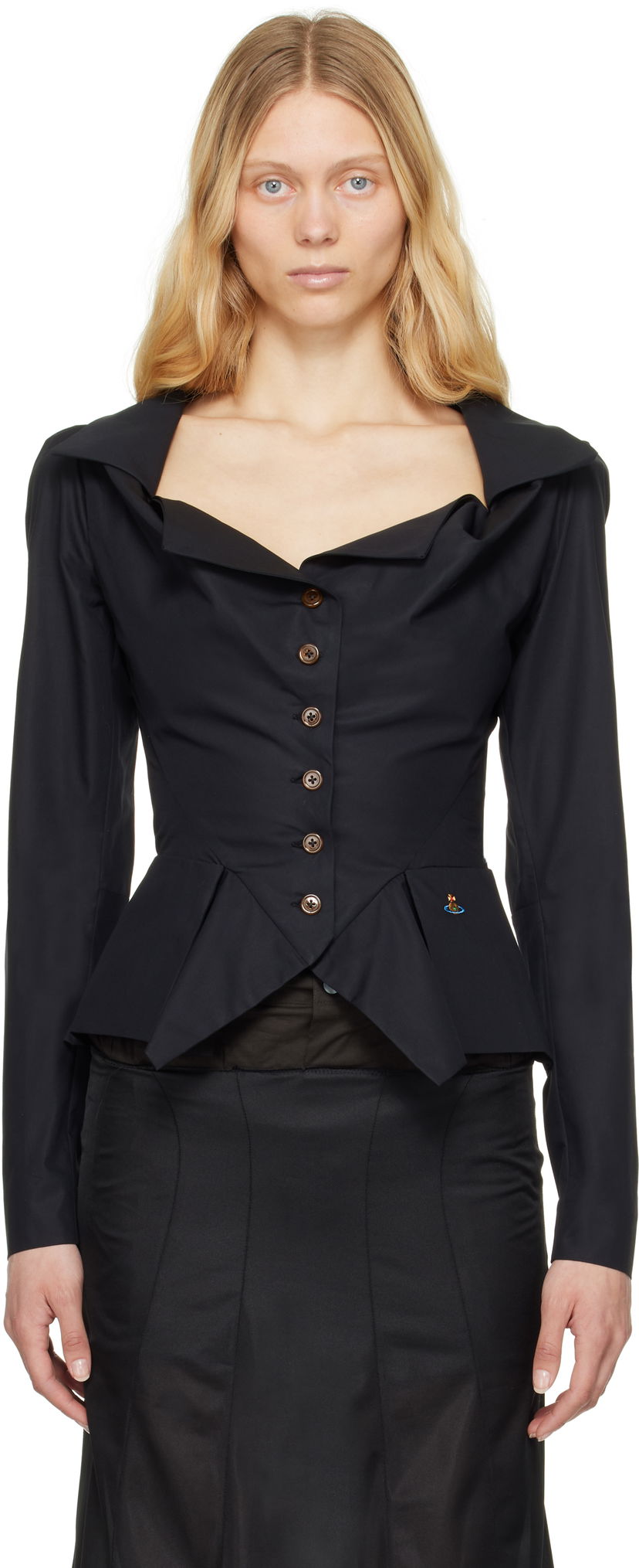 Skjorta Vivienne Westwood Vivienne Westwood Monday Peplum Shirt Svart | 15010061-W009Q-