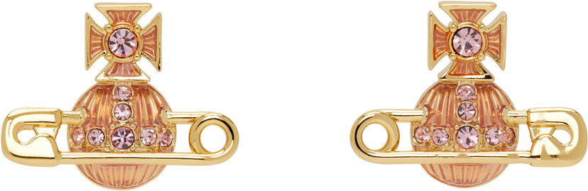 Örhängen Vivienne Westwood Vivienne Westwood Kitty Orb Safety Pin Earrings Rosa | 6201033P-02R850-