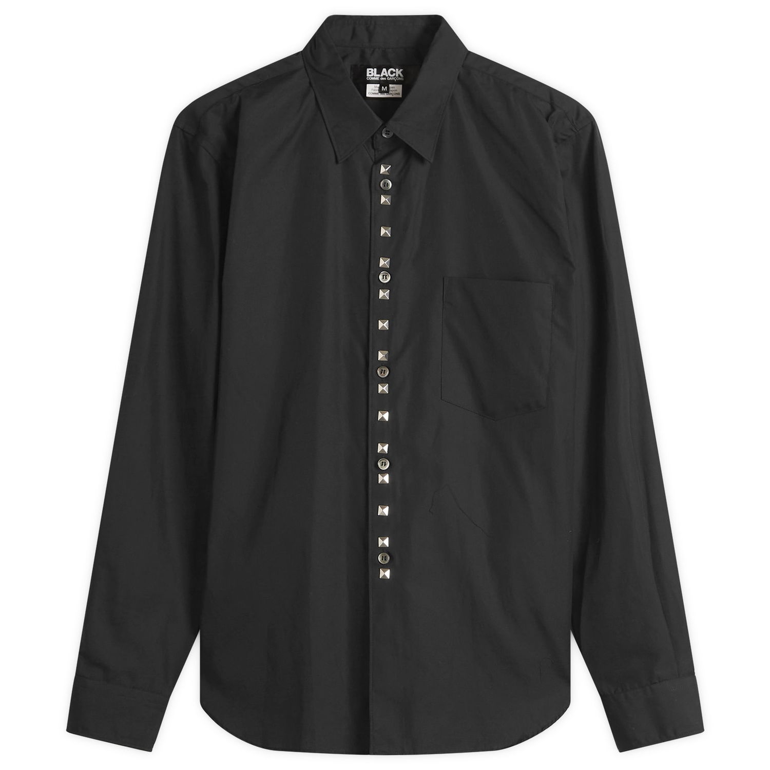 Skjorta Comme des Garçons Men's Studded Shirt, Size Large Svart | 1P-B001-W25-1, 1