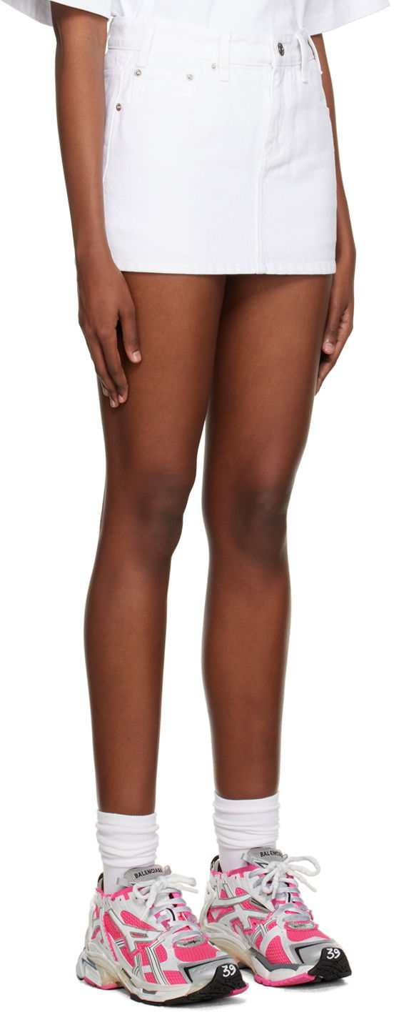 Kjol We11done We11done Low-Rise Denim Mini Skirt Vit | WD-DS3-22-372-W-WH, 1