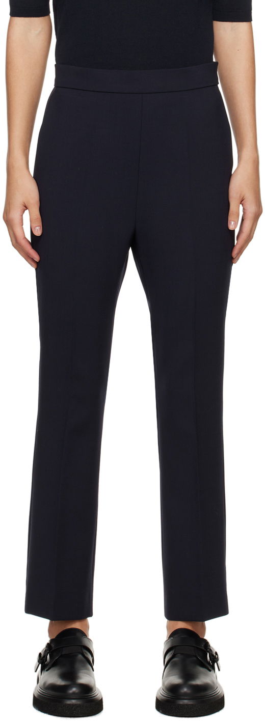 Byxor Max Mara Max Mara Slim-Fit Dress Trousers Blå | 2411131081600