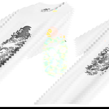 T-shirt BAPE A Bathing Ape ABC Camo Big Ape Head Graphic Tee Vit | 002TEL301002M-WGN, 1