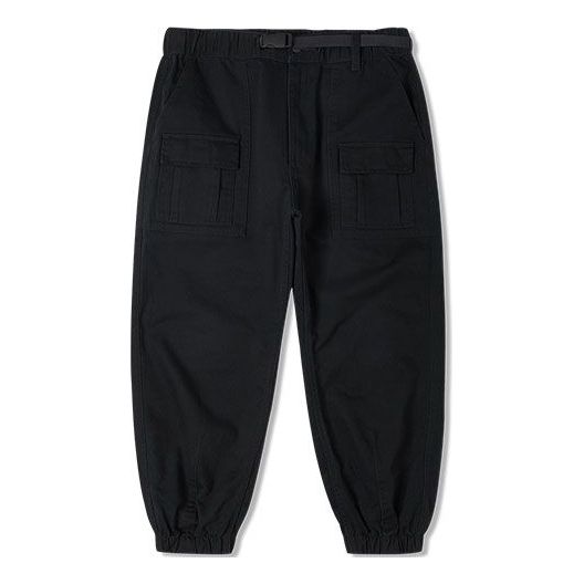 Cargo byxor Converse Woven Casual Pants with Elasticated Cuffs Svart | 10024161-A02