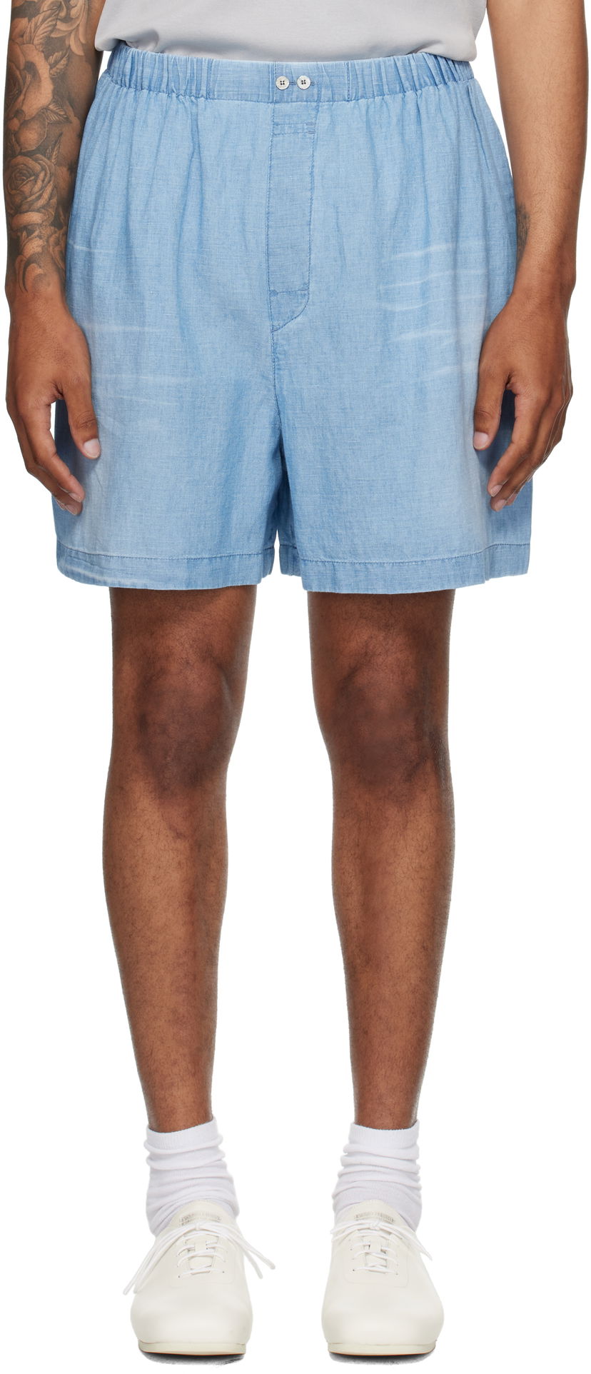 Shorts Acne Studios Acne Studios Stamp Shorts Blå | BE0183-