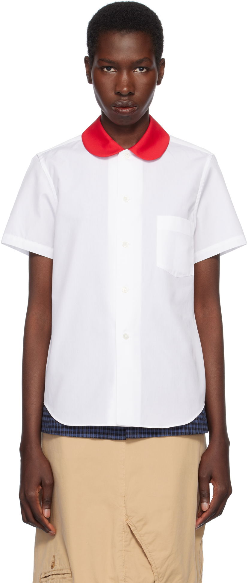 Skjorta Comme des Garçons Comme des Garçons Girl Broad Cotton Shirt Vit | NO-B014-051