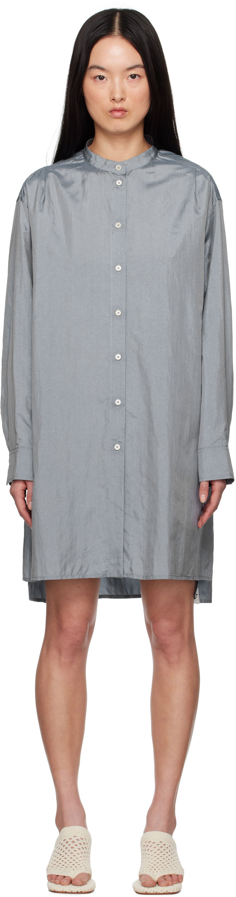 Klä Jil Sander Jil Sander Band Collar Minidress Grå | J40DL0159_J70003