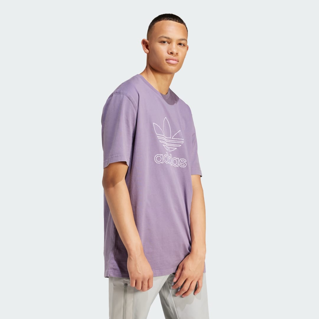 T-shirt adidas Originals Adicolor Outline Trefoil Tee Purpur | IR7992, 0