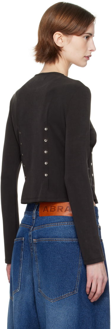 Sweater Eckhaus Latta Eckhaus Latta Nailed Snap-Button Cardigan Svart | 1209-EL-PS25-A -, 2