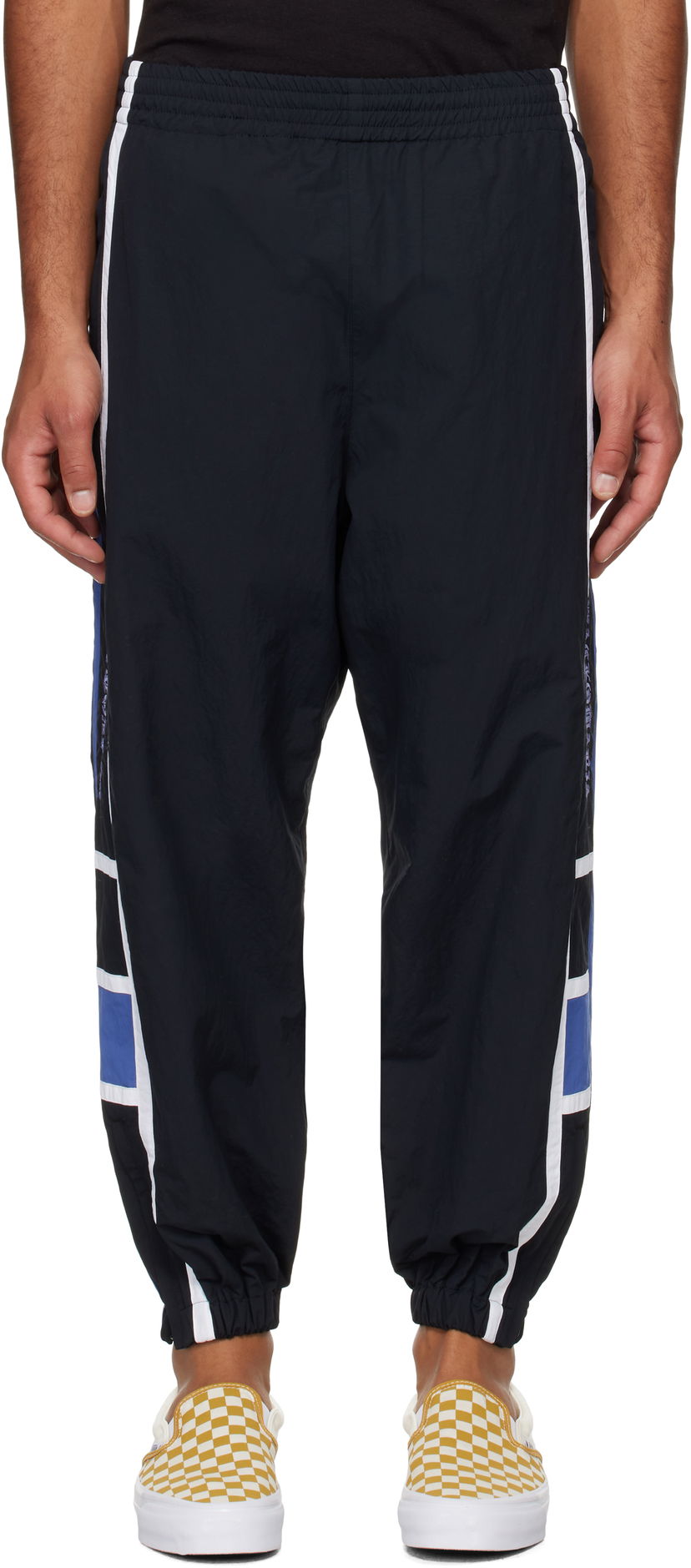 Byxor WACKO MARIA Embroidered-Logo Track Pants Svart | 24FW-WMO-TP01