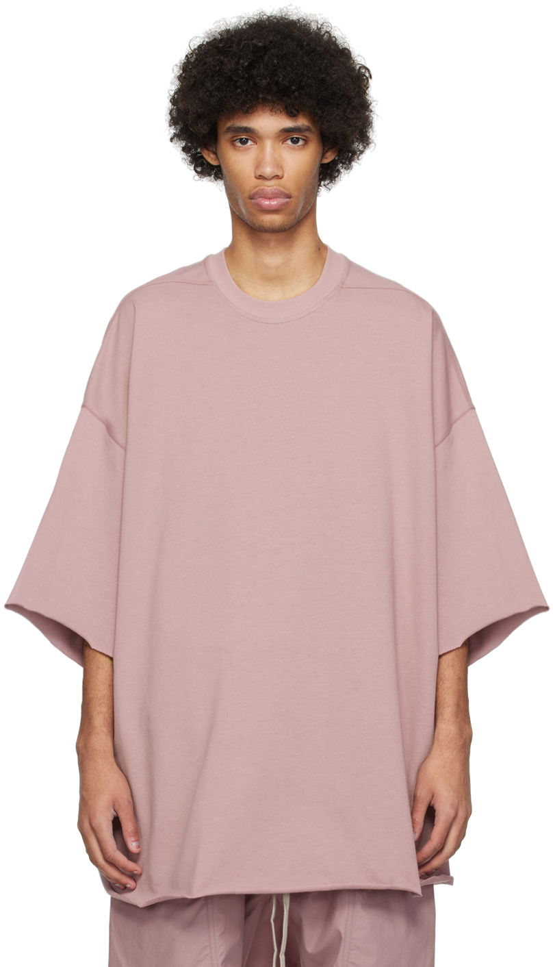 T-shirt Rick Owens Tommy T-Shirt Rosa | RU01D3283 BA
