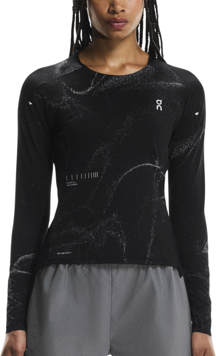 T-shirt On Running Long-Sleeve Performance T-Shirt Lumos DryTec Svart | 1wf30280553, 0
