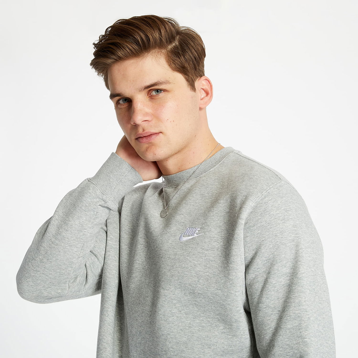 Sweatshirt Nike Sportswear Club Fleece Crewneck Grå | BV2662-063, 0