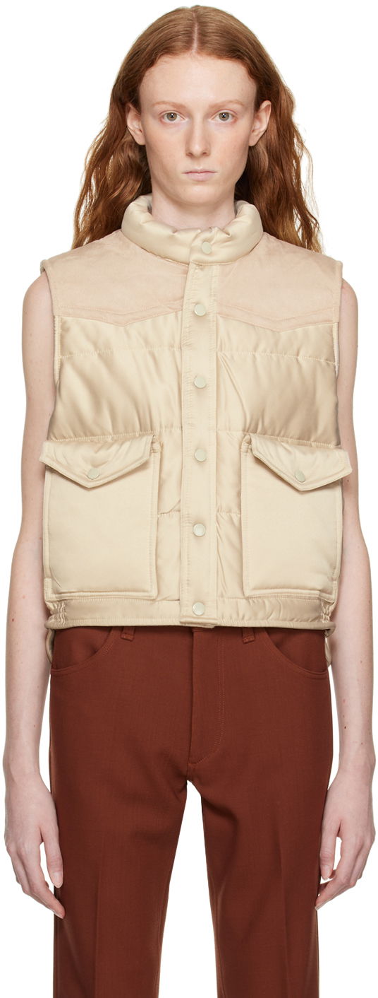 Väst rag & bone Erica Puffer Vest Beige | WAW22H2019PY19