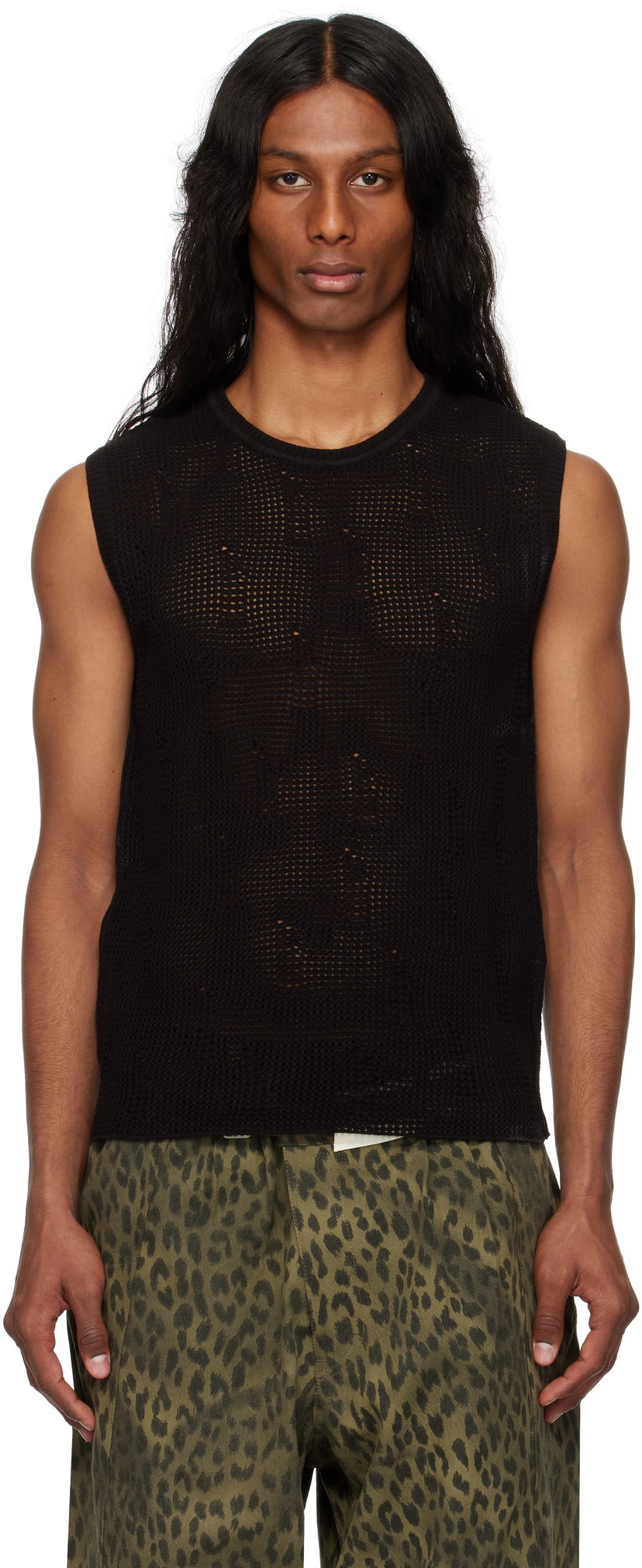 Linne Andersson Bell Andersson Bell Net Damaged Sleeveless Tank Top Svart | atb1328m