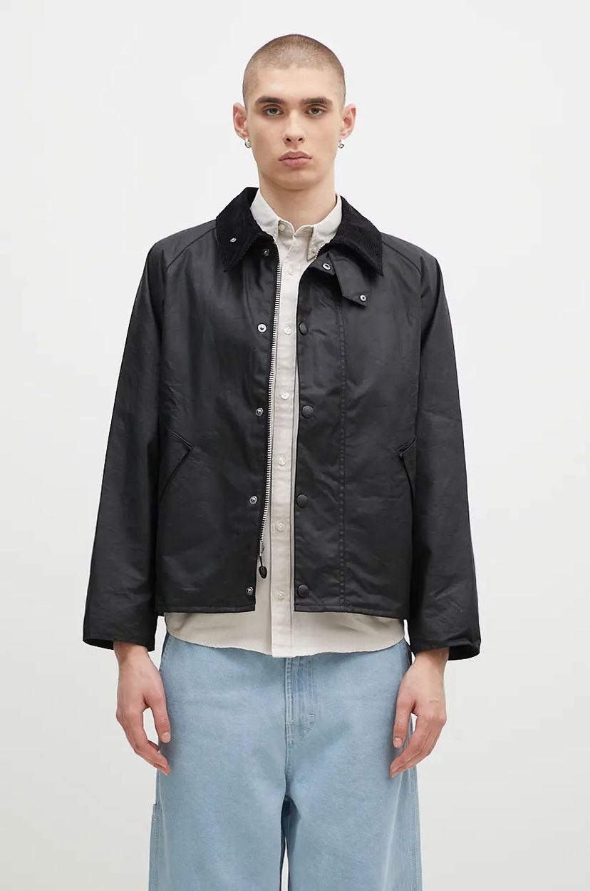 Vindjacka Barbour Transport Wax Jacket Svart | MWX1678