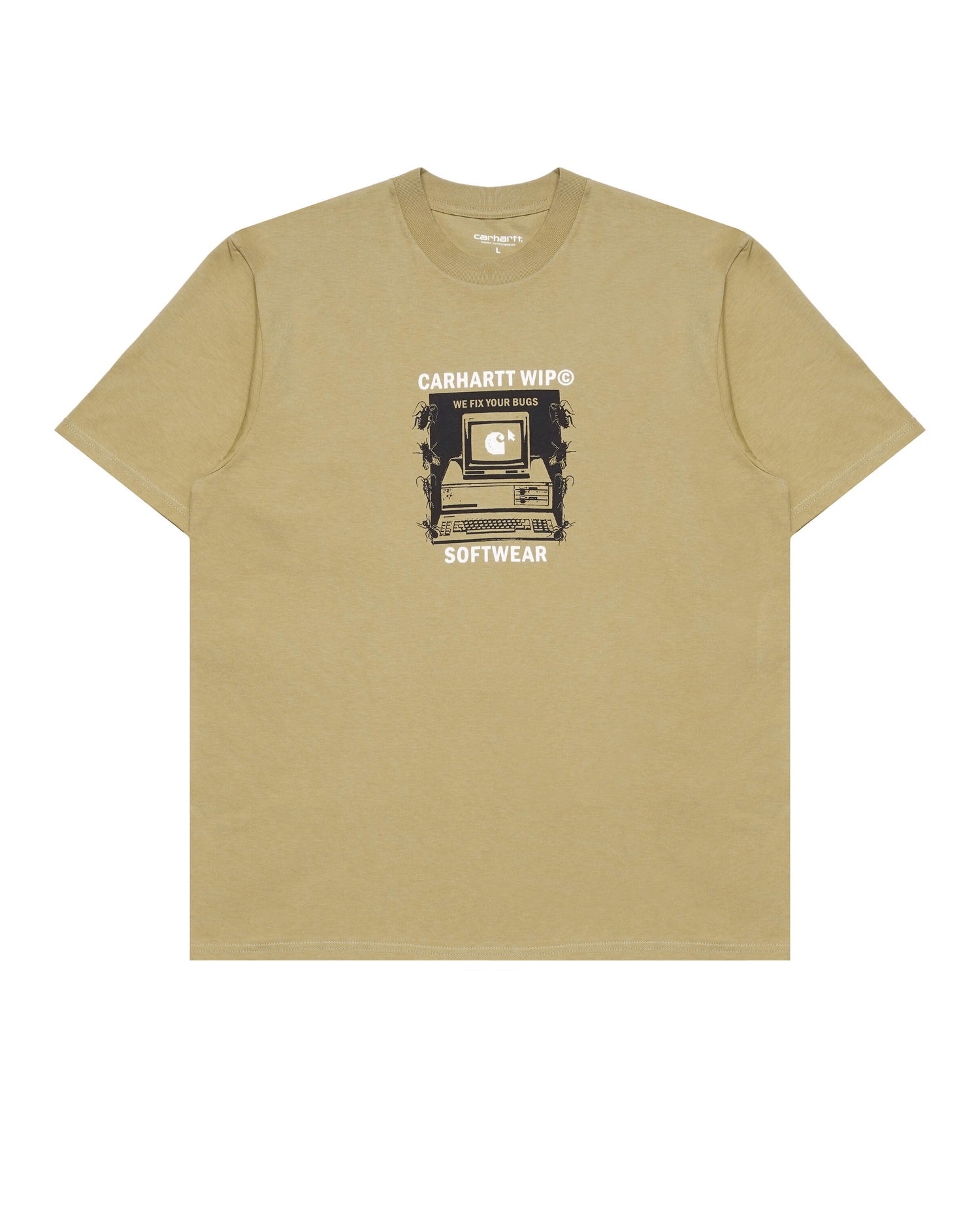 T-shirt Carhartt WIP Fixed Bugs T-Shirt Beige | I033119.1YKXX, 0