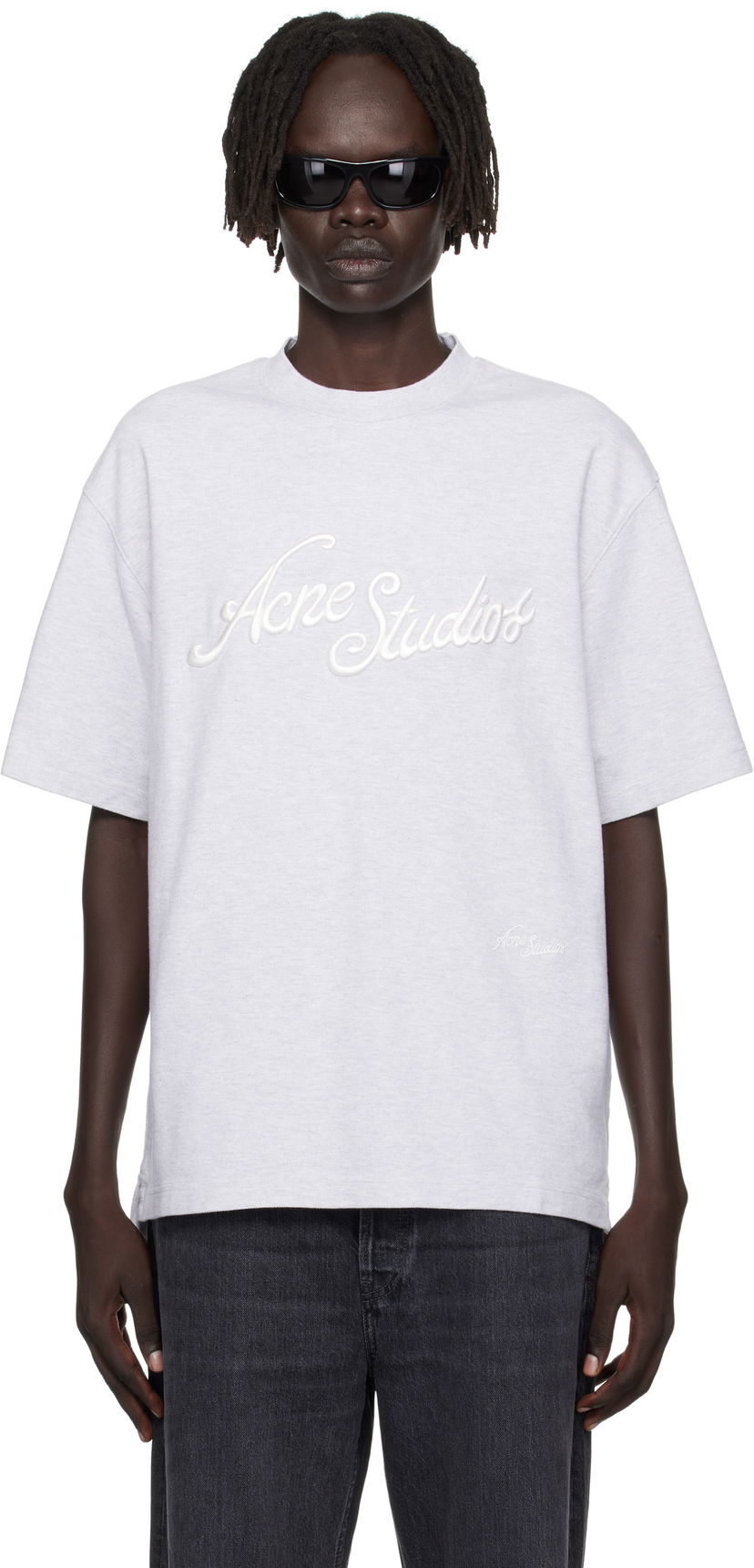T-shirt Acne Studios Acne Studios Logo T-Shirt Grå | CL0370-