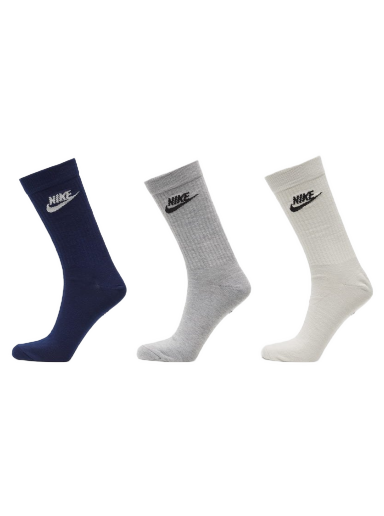 Strumpor Nike Sportswear Everyday Essential Crew Socks 3-Pack Flerfärgad | DX5025-903