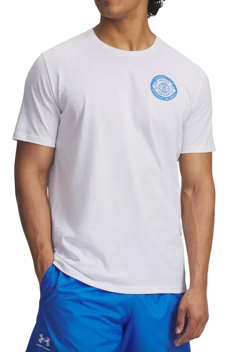 T-shirt Under Armour Under Armour ARMOUR CLUB SS T-Shirt Vit | 6005612-100