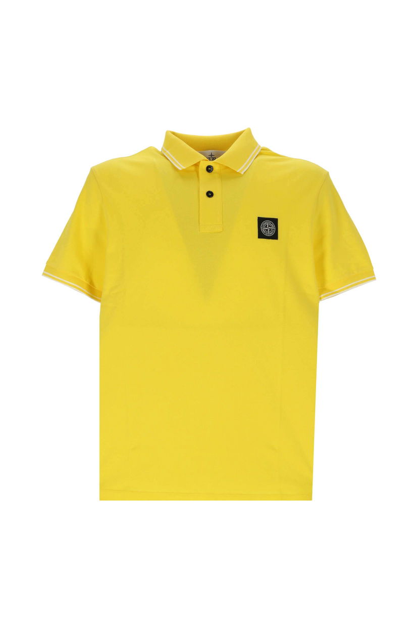 Polotröja Stone Island Logo Poloshirt Gul | 10152sc18 v0030