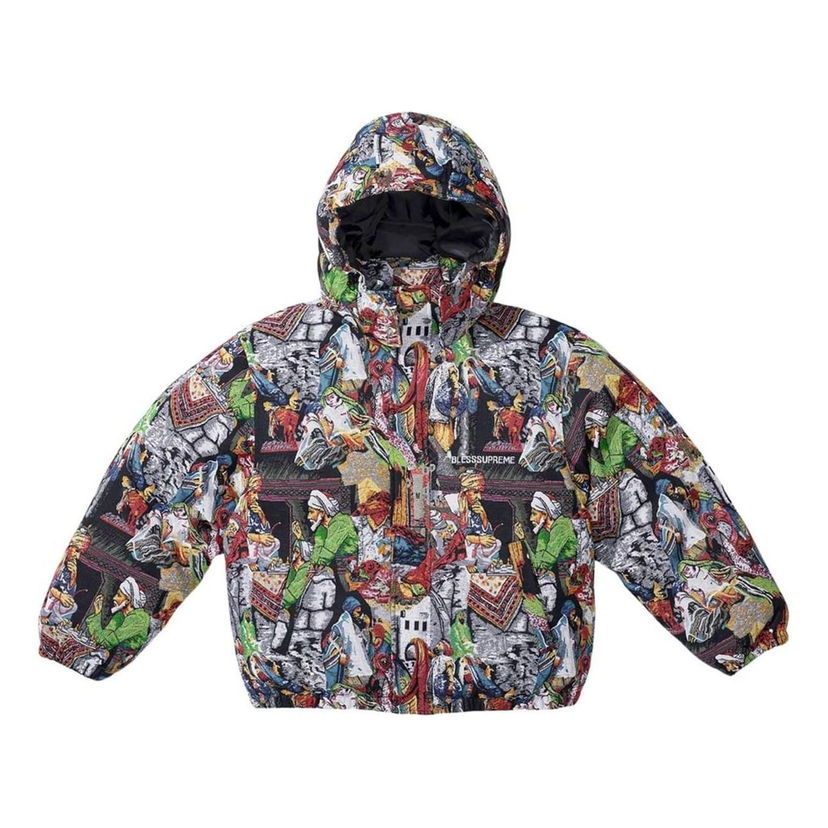 Pufferjacka Supreme Bless Tapestry Down Puffer Jacket Flerfärgad | SUP-FW23-197