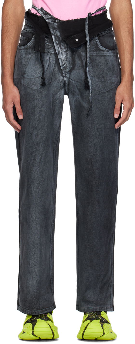 Jeans Ottolinger Ottolinger Double Fold Jeans Svart | 1702812