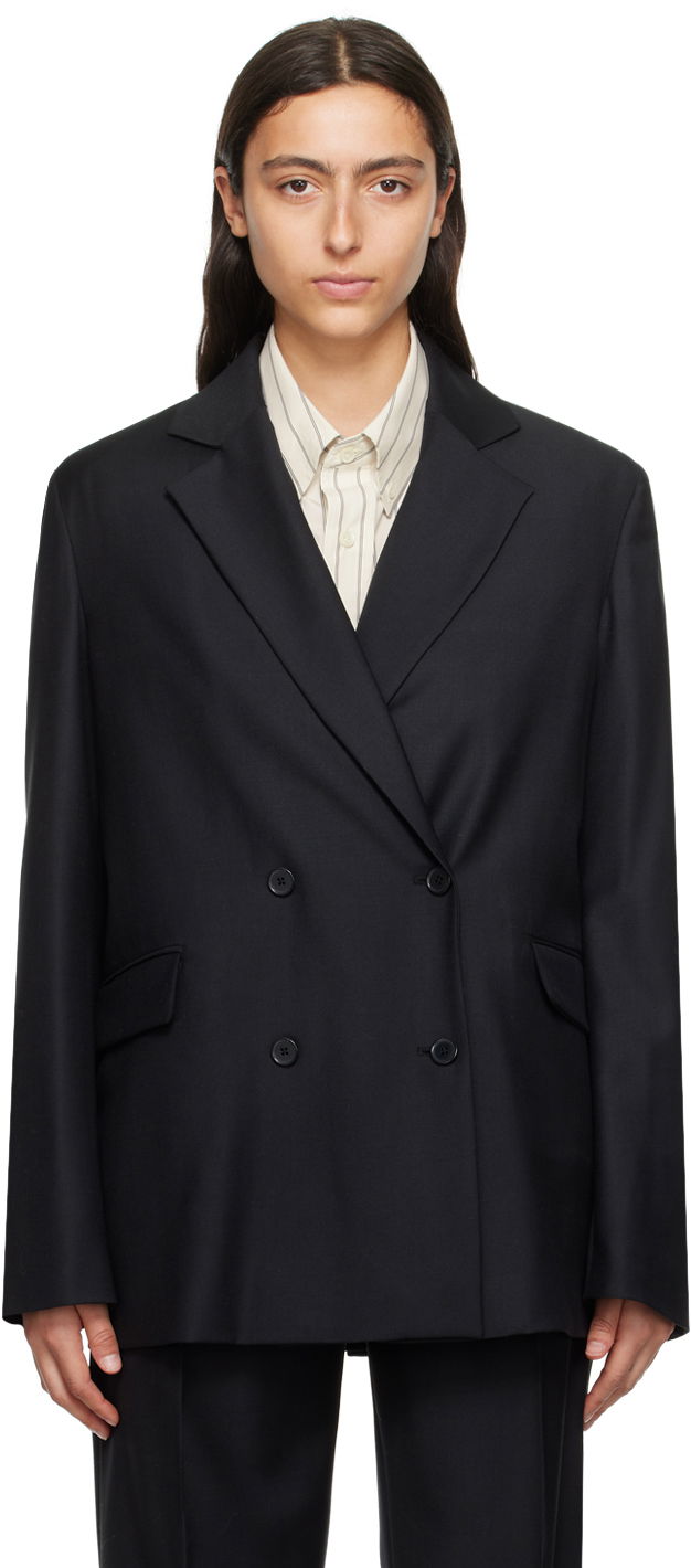 Jacka Loulou de Saison Loulou de Saison Donau Double-Breasted Blazer Svart | NEW DONAU