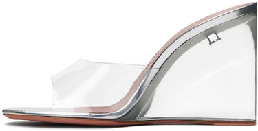 Tillbehör Amina Muaddi Amina Muaddi Lupita Glass Wedge Sandals Metallisk | LUPITA GLASS WEDGE PLEXI PVC, 2