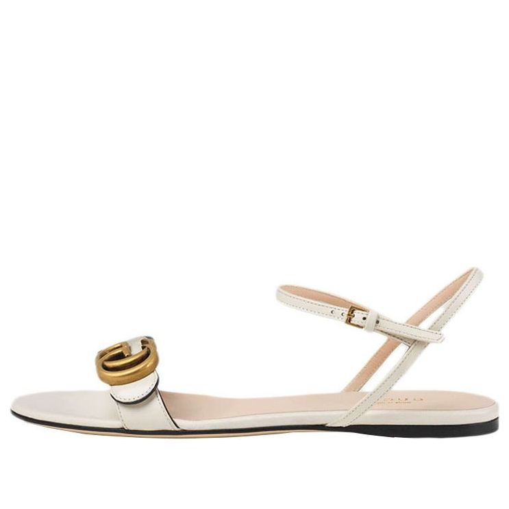 Sneakers och skor Gucci Gucci Double G Leather Sandal Vit | 524631-A3N00-9022, 0