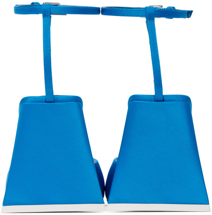 Tillbehör The Attico Attico Piper Satin Heeled Sandals Blå | 232WS599 V015, 1