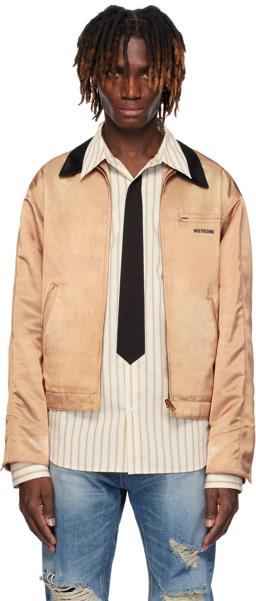 Bomberjacka We11done We11done Printed Work Jacket Brun | WD-JK0-25-038-M-BG