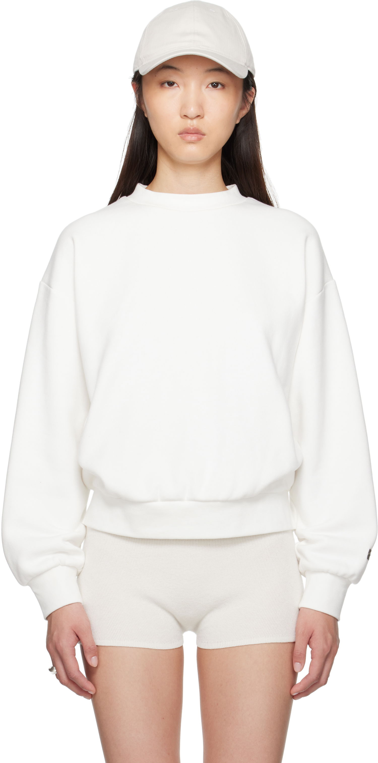 Sweatshirt Fear of God Fear of God ESSENTIALS Classic Fit Crewneck Sweatshirt Vit | 192SP255554FW, 0