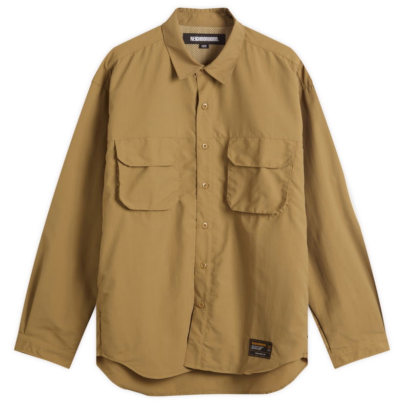 Skjorta Neighborhood Ventilation Field Shirt Beige | 252TSNH-SHM06-BEI
