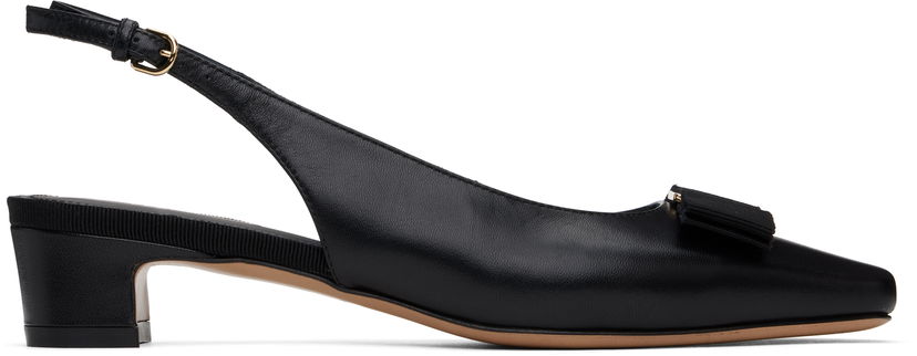 Sneakers och skor FERRAGAMO Salvatore Ferragamo Iconic Bow Slingback Heels Svart | 781739