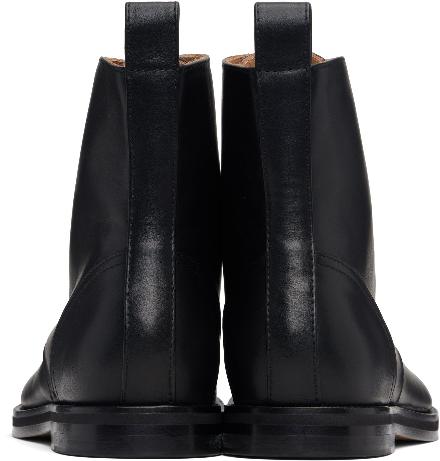 Sneakers och skor JW Anderson JW Anderson Lace-Up Leather Boots Svart | BT0108-LA0268, 1