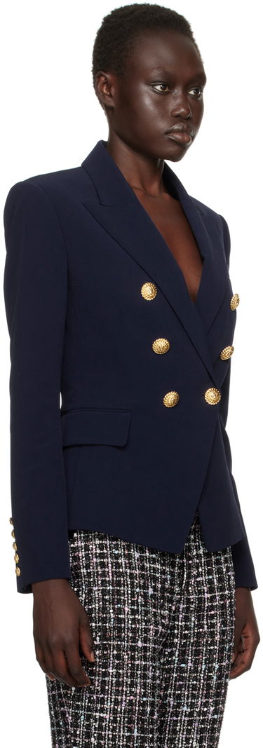 Jacka Balmain Balmain 6-Button Cotton Blazer Mörkblå | DF0SG008VB00, 1