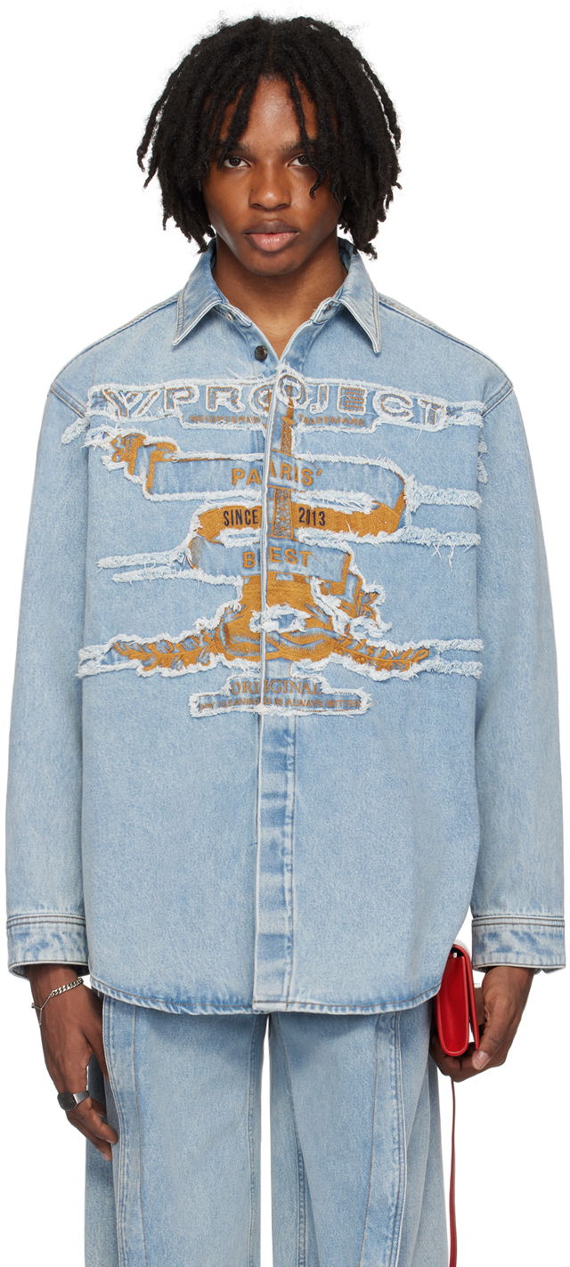 Skjorta Y/PROJECT Shirt Denim Blå | 207SI002