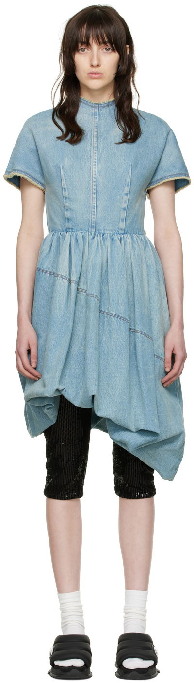 Klä We11done Denim Mini Dress Blå | WD-DO1-22-352-W-BL