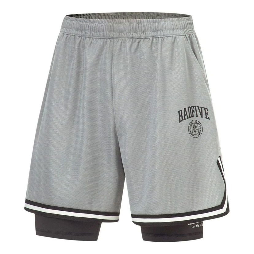 Shorts Li-Ning BadFive Graphic 2-in-1 Shorts Grå | AKST521-2