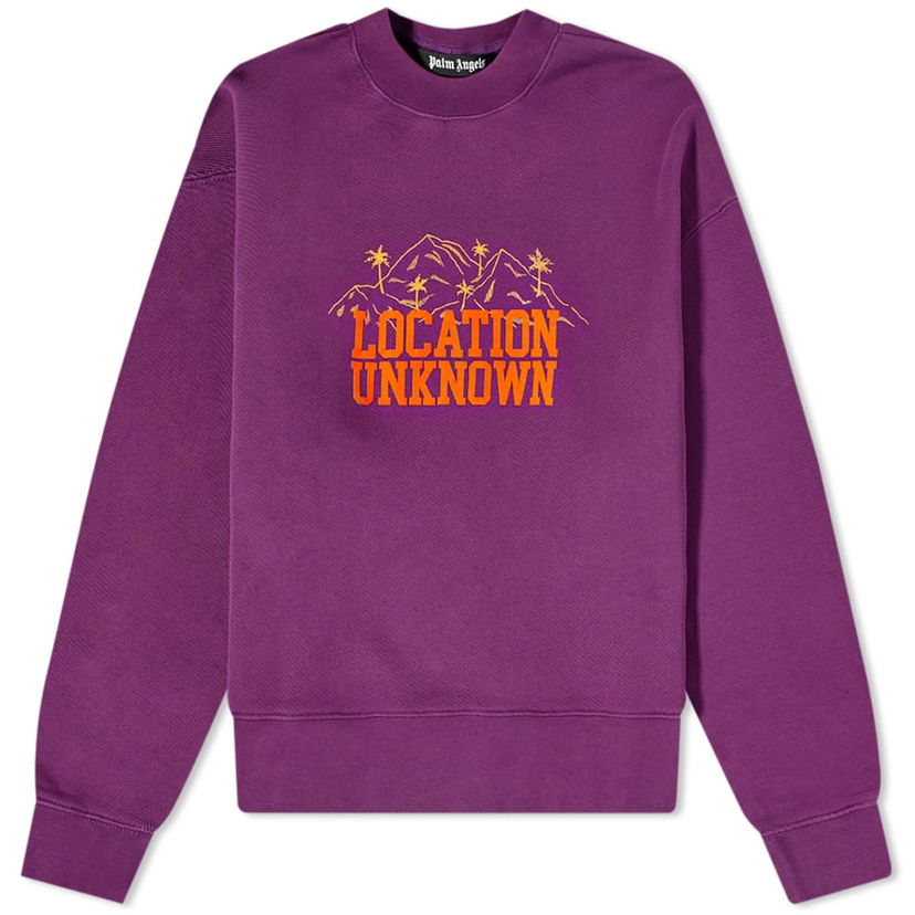 Sweatshirt Palm Angels Palm Angels Location Unknown Crew Sweat Purpur | PMBA026F21FLE0033720