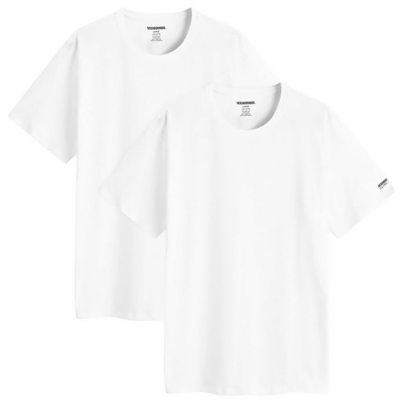 T-shirt Neighborhood Classic 2-Pack T-Shirt, Size Large Vit | 251QTNH-UWM01-WHT
