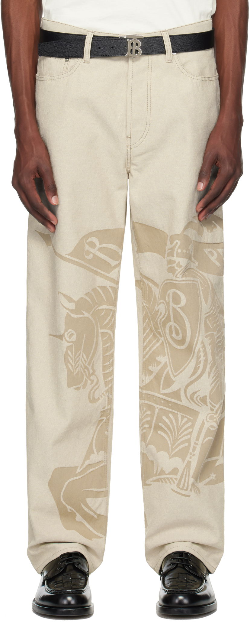 Jeans Burberry Burberry Regular Fit EKD Jeans Beige | 8105549