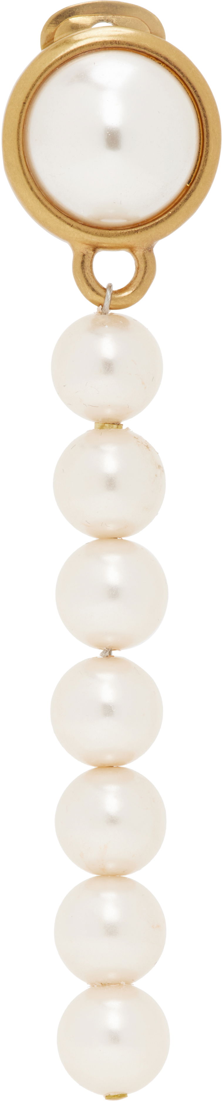 Örhängen Moschino Moschino Faux-Pearl Drop Earring Vit | 25121913584151006