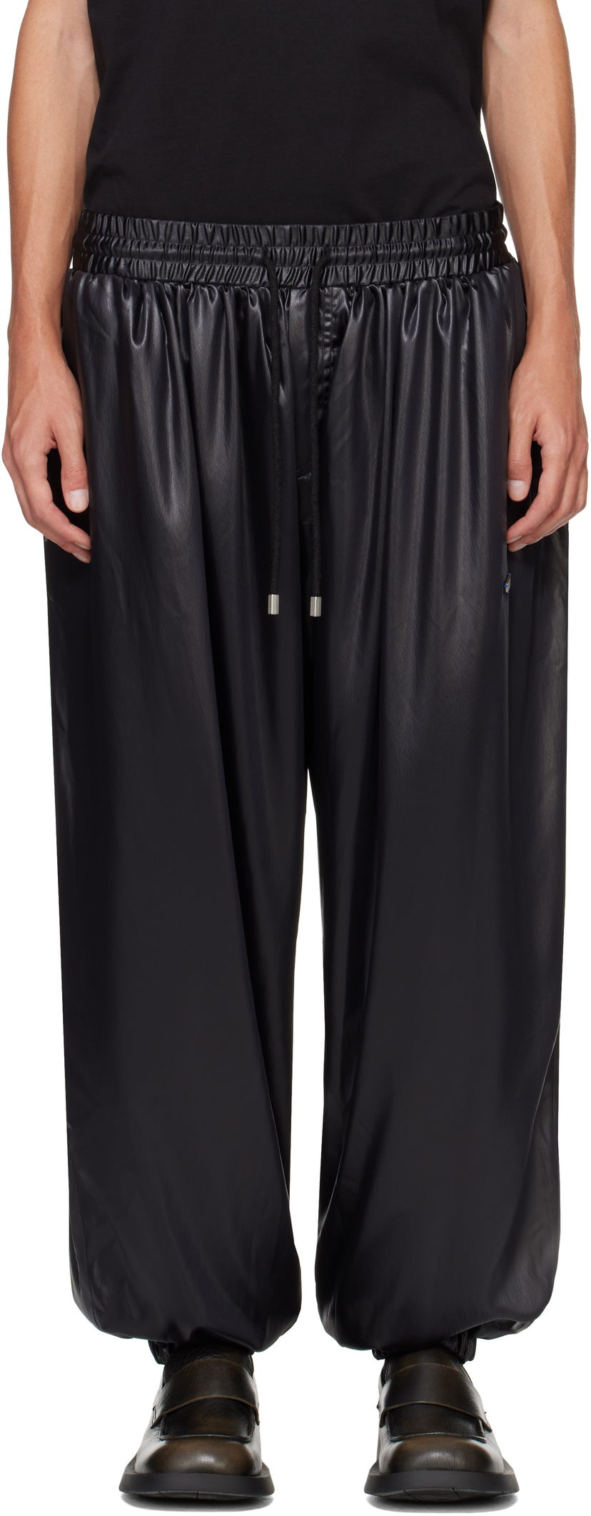 Byxor ADER ERROR Black Elasticated Waistband Trousers Svart | BN01FWBT0103BK