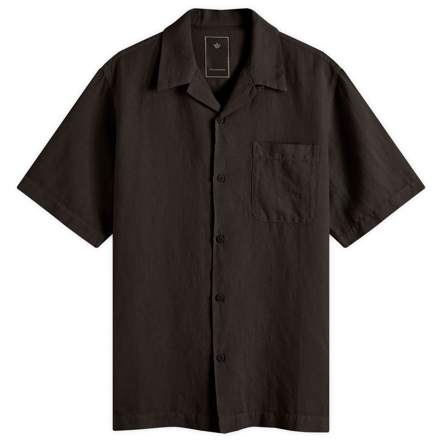 Skjorta Maharishi Maharishi Hemp Vacation Shirt, Size Large Svart | 5211-BLK, 0