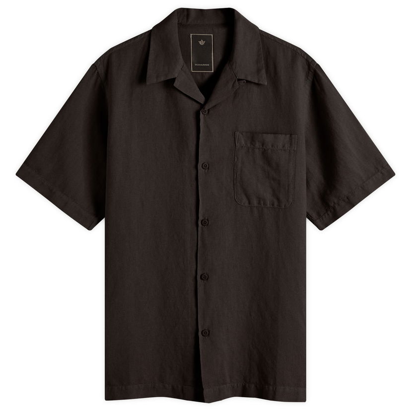Skjorta Maharishi Maharishi Hemp Vacation Shirt, Size Large Svart | 5211-BLK