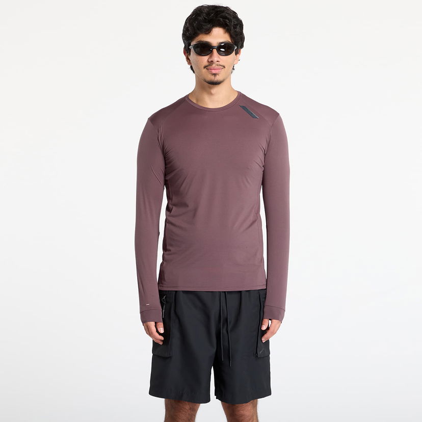 T-shirt Soar Running Long Sleeve Tech Top Bourgogne | AW25-SLS4M-DKGRE